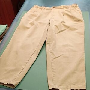 Men's Savane 36 Cotton Soft Wash Tan Pants No Wrinkles Business Causal